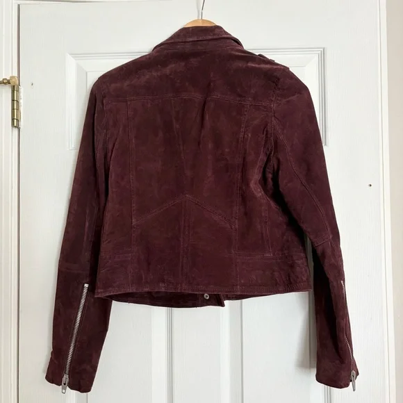 SL8 Blank NYC Women's Suede Leather Jacket in Deep Purple - Picture 5 of 7